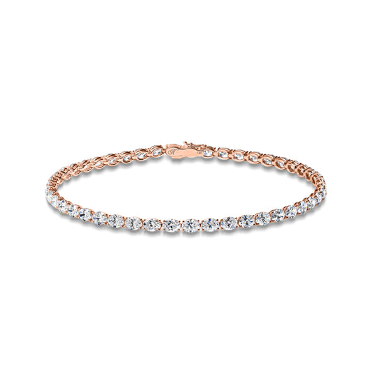 Oval Diamond Tennis Necklace