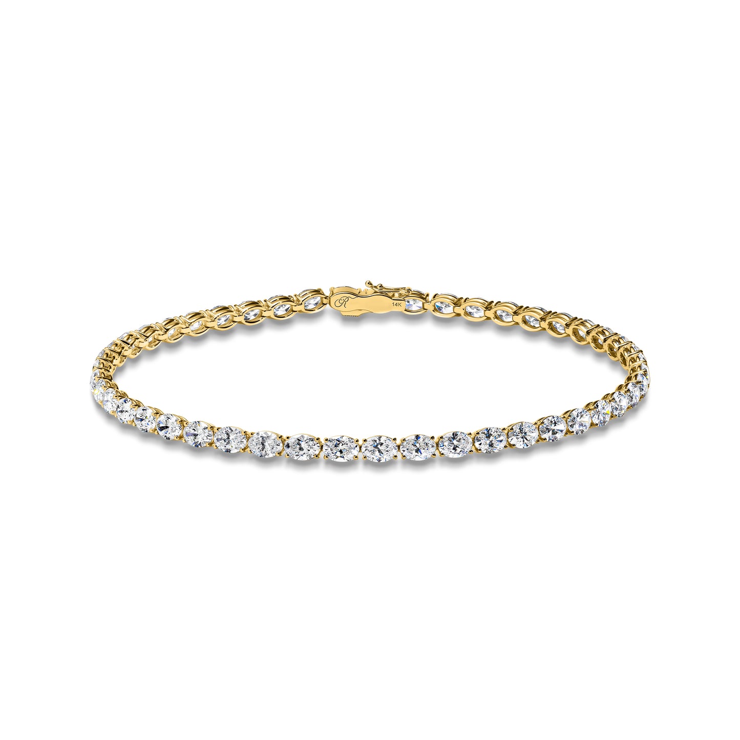 Oval Diamond Tennis Necklace