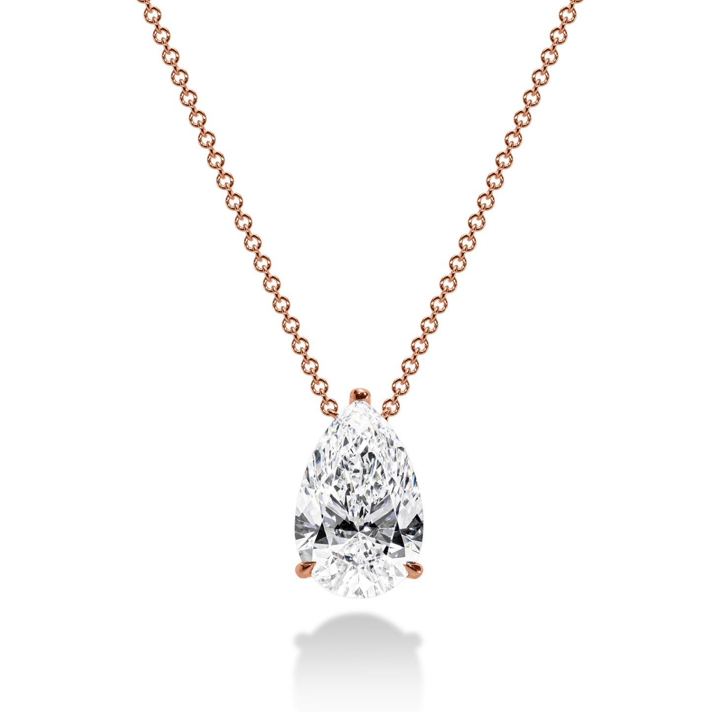 Pear Diamond Solitaire Necklace