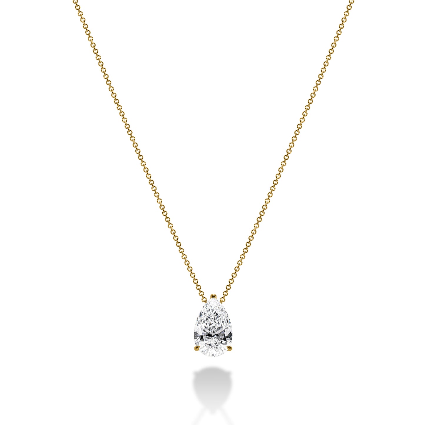 Pear Diamond Solitaire Necklace