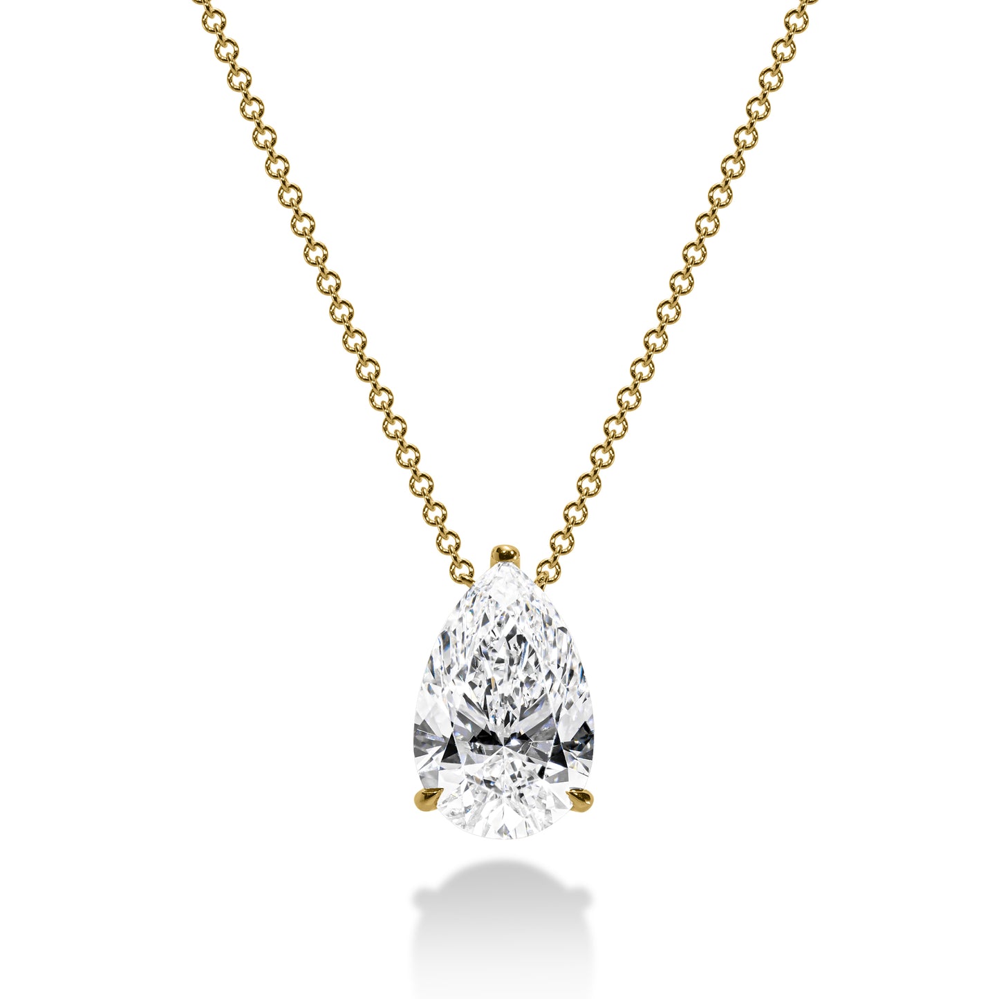 Pear Diamond Solitaire Necklace