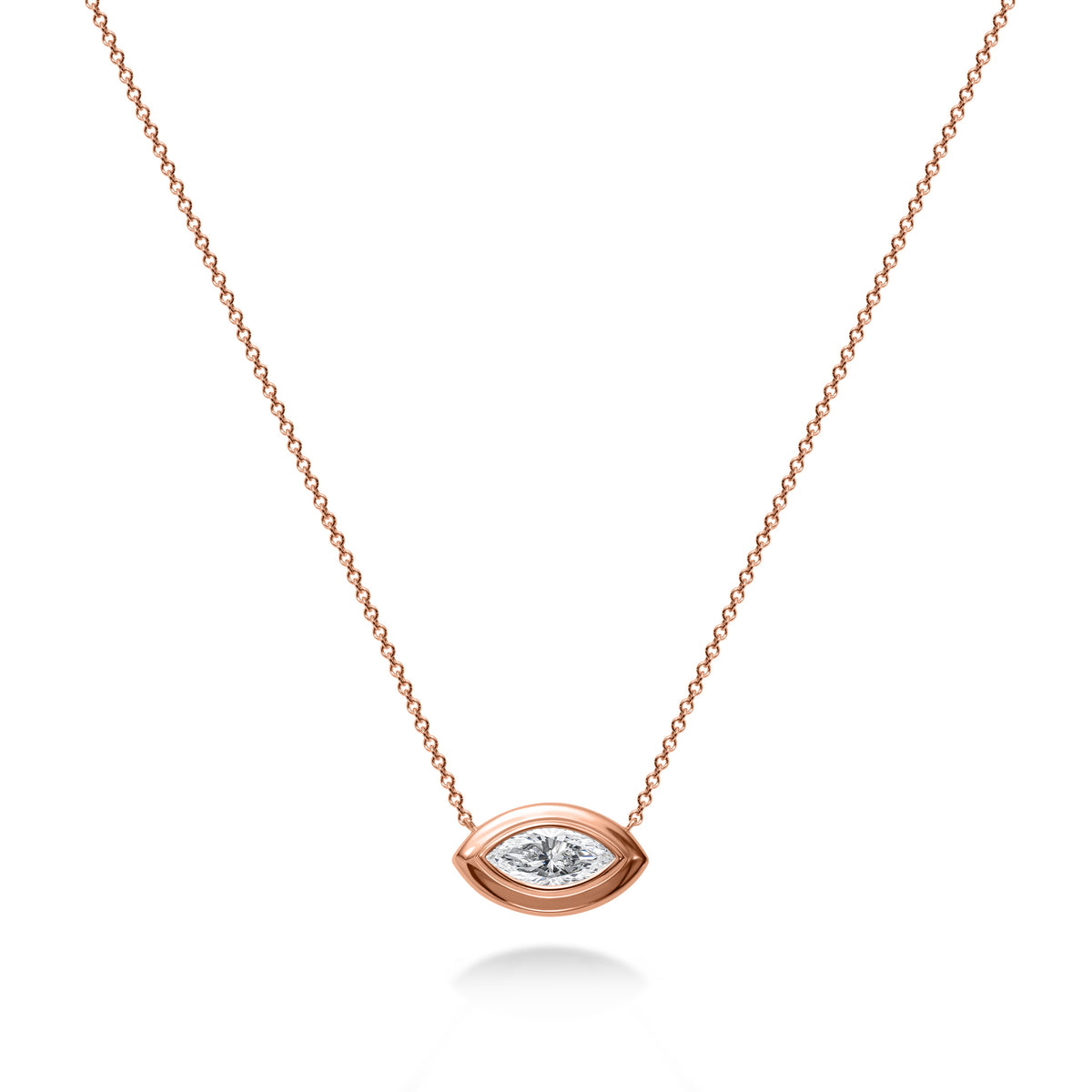 Marquise Diamond Solitaire Necklace
