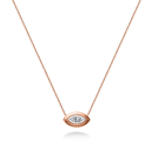 Marquise Diamond Solitaire Necklace