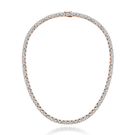 Classic Round Diamond Tennis Necklace