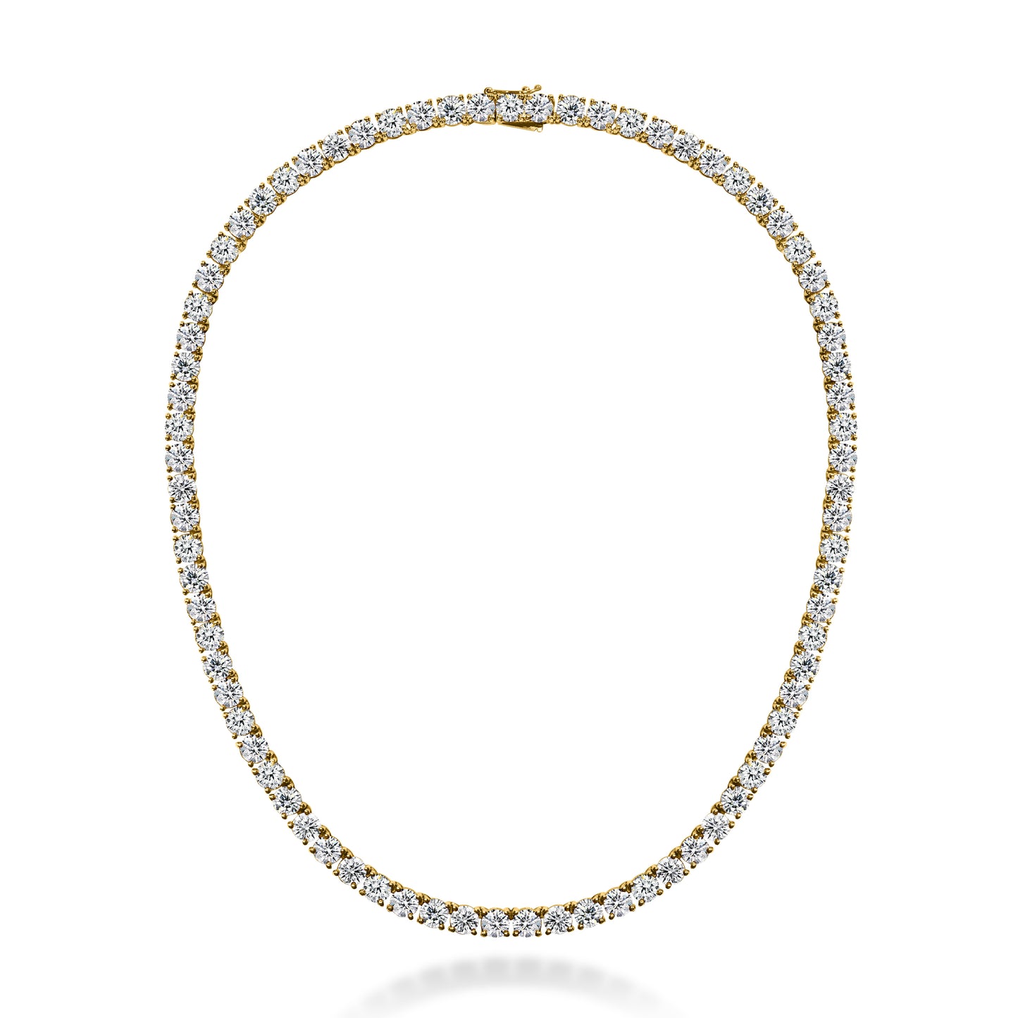 Classic Round Diamond Tennis Necklace