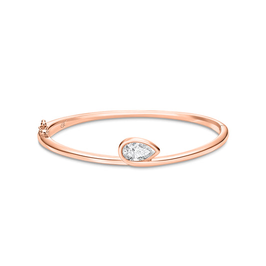 Pear Bezel Bangle