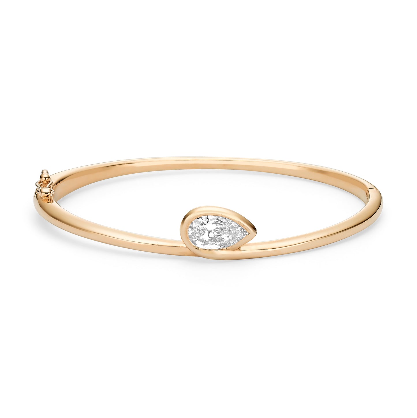 Pear Bezel Bangle