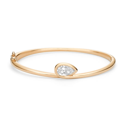 Pear Bezel Bangle