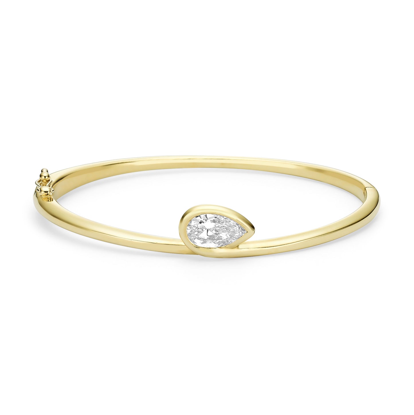 Pear Bezel Bangle