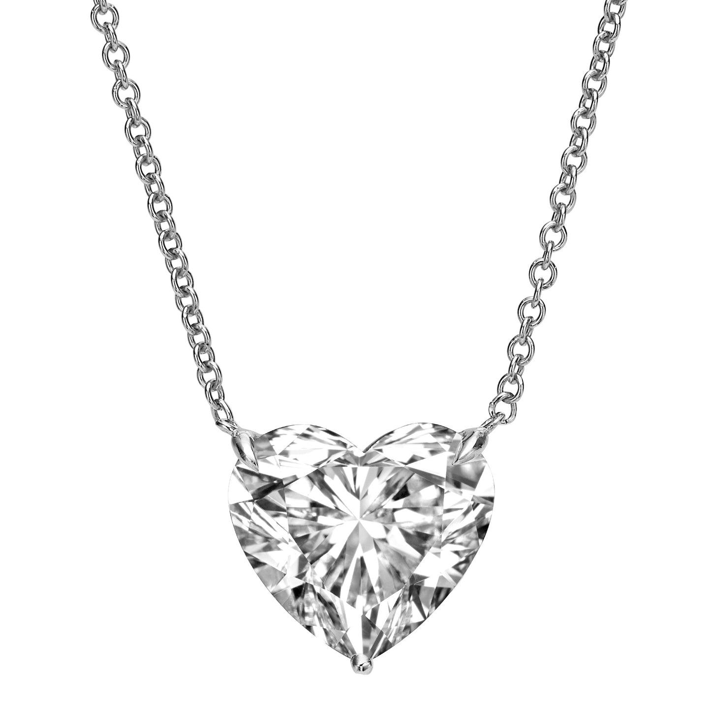 Heart Diamond Solitaire Necklace