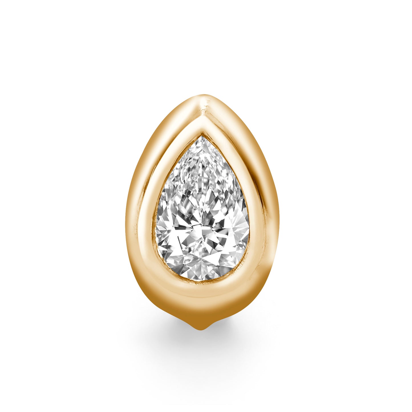 Pear-Cut Diamond Single Hugging Stud