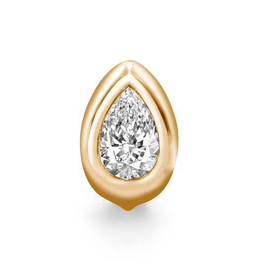 Pear-Cut Diamond Single Hugging Stud