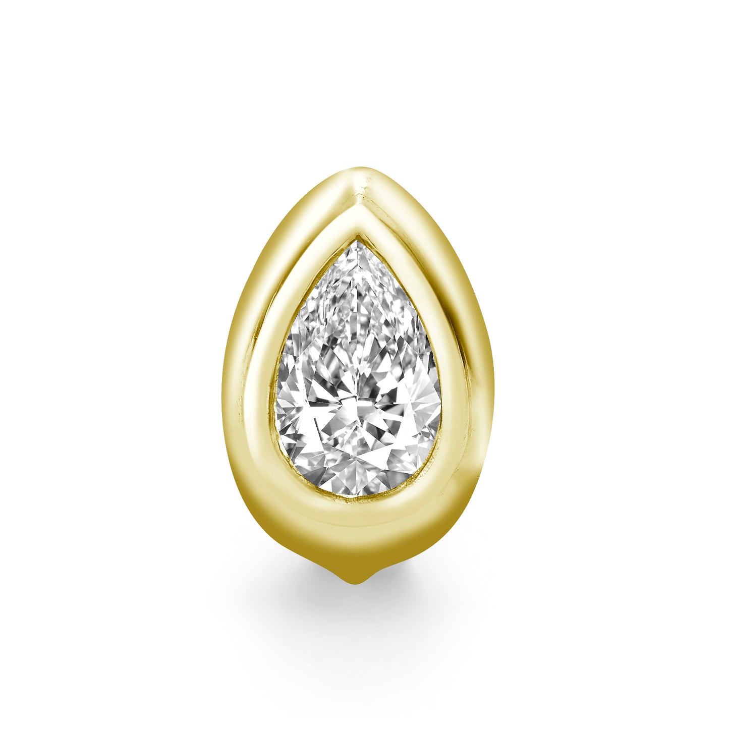 Pear-Cut Diamond Single Hugging Stud