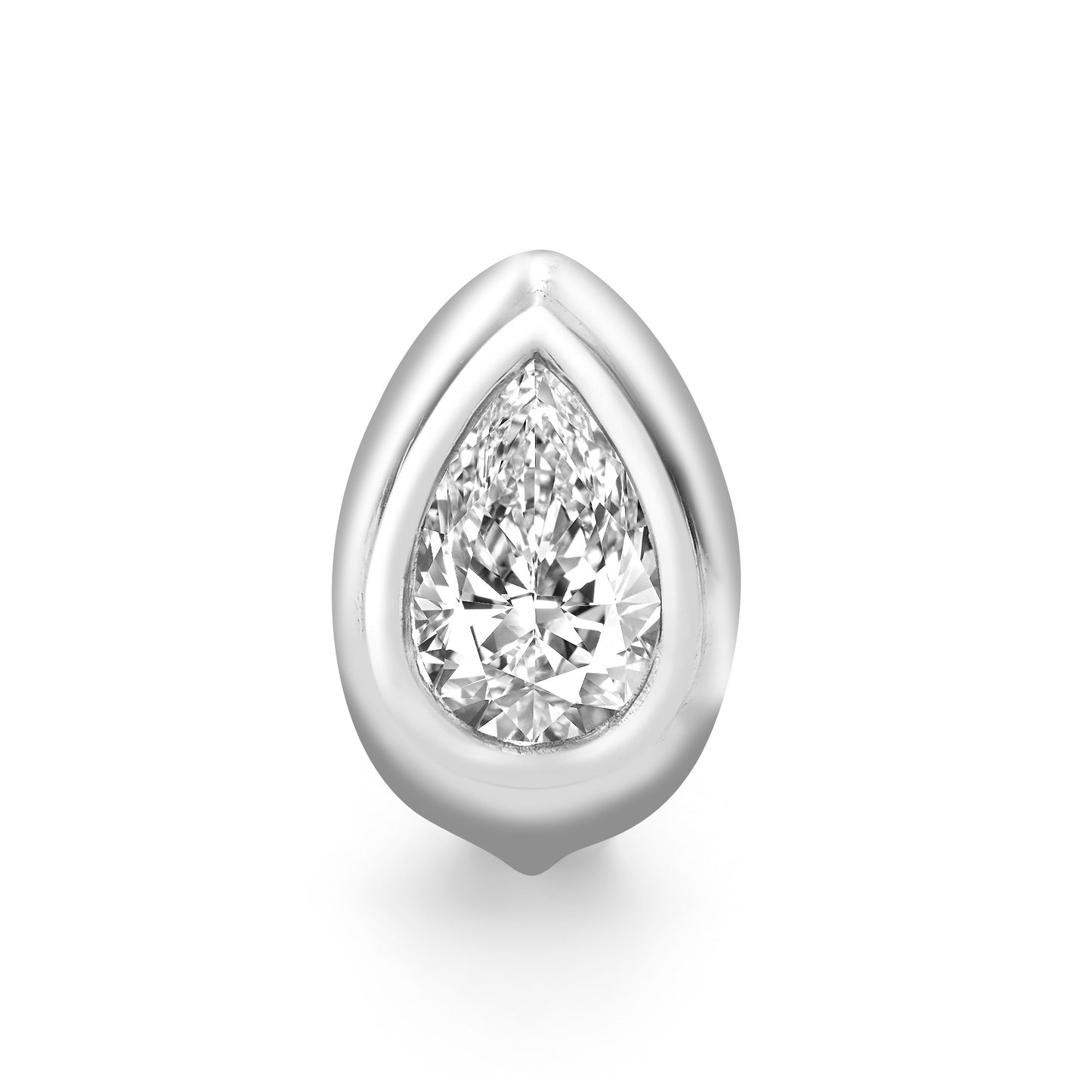 Pear-Cut Diamond Single Hugging Stud