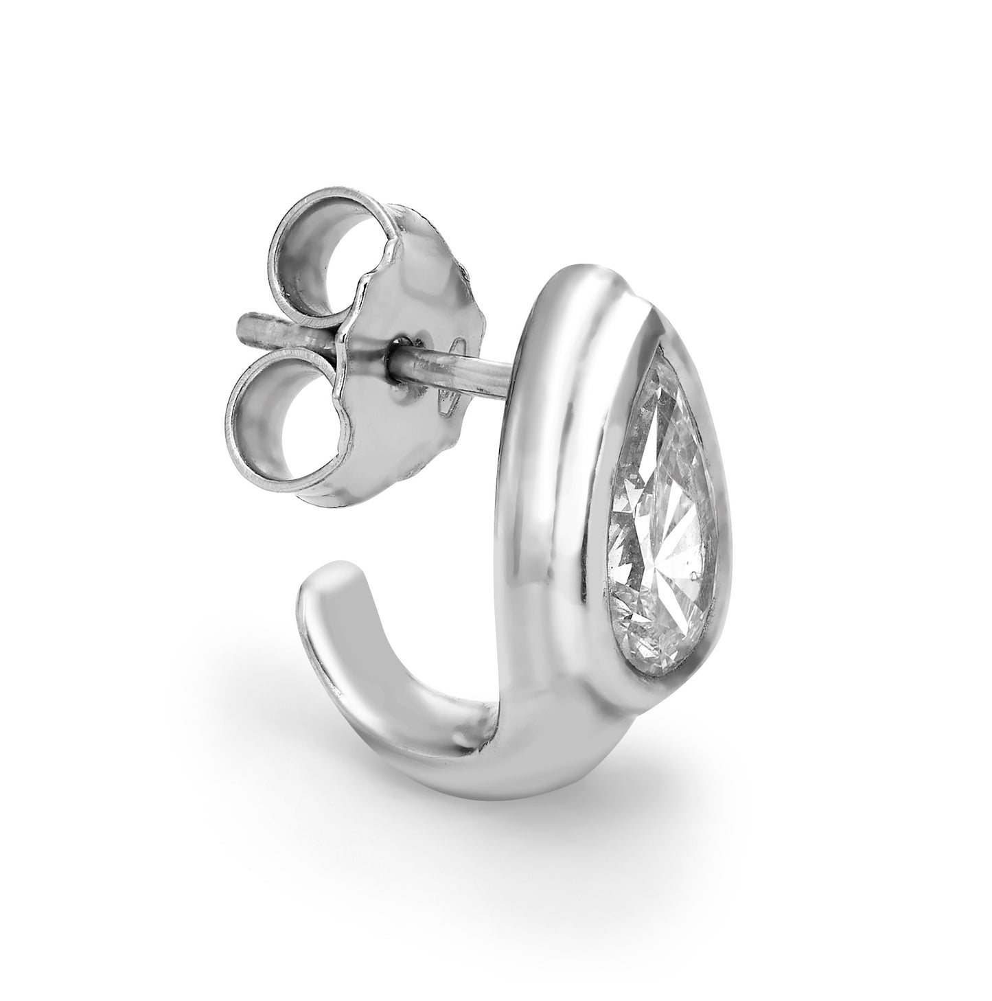 Pear-Cut Diamond Single Hugging Stud