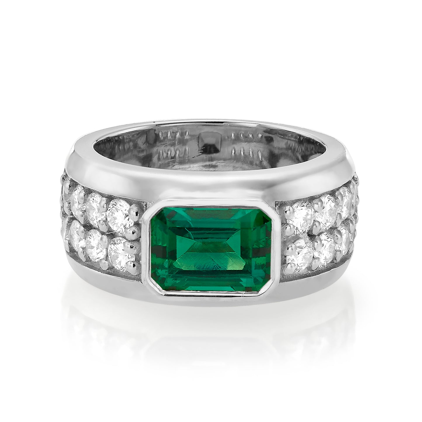 Emerald Halo Ring
