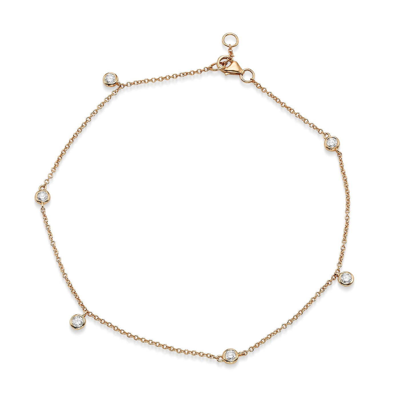Diamond Bezel Station Anklet