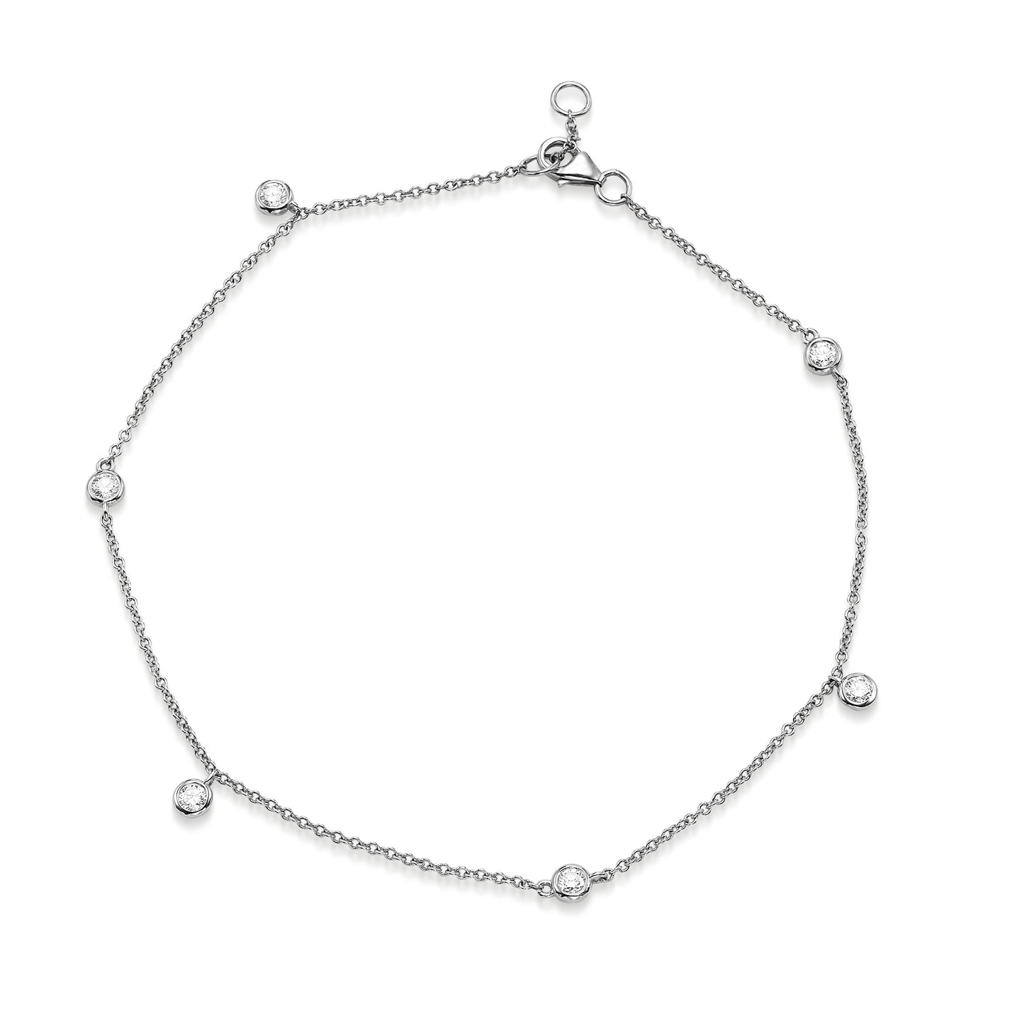 Diamond Bezel Station Anklet