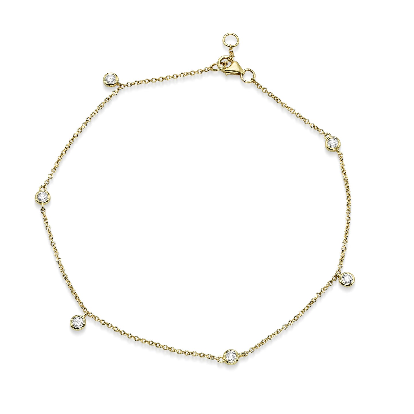 Diamond Bezel Station Anklet