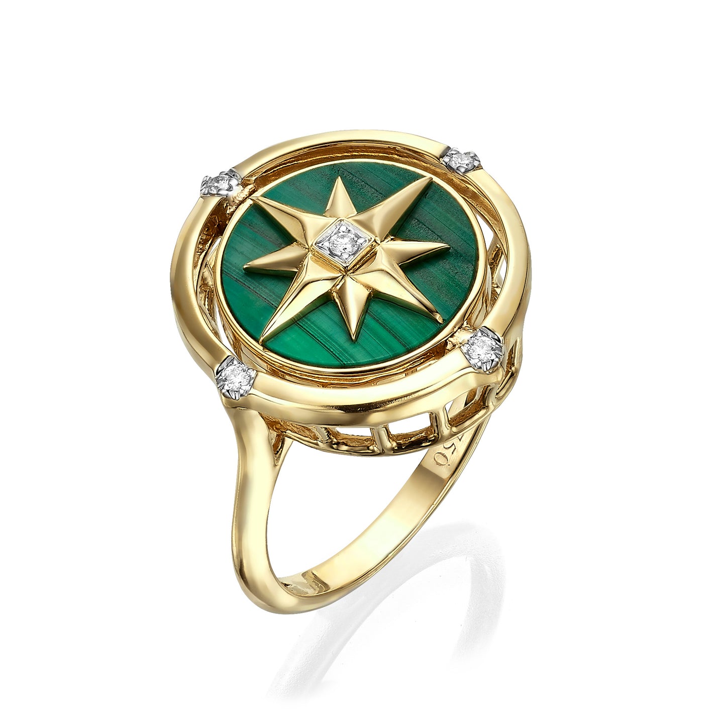 Reversible Compass Star & Pavé Diamond Ring