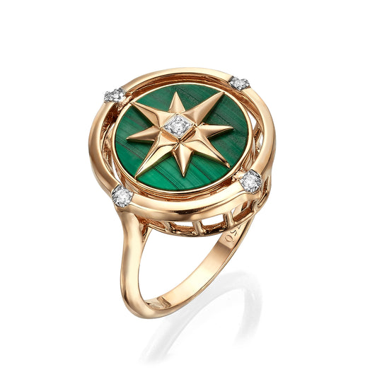 Reversible Compass Star & Pavé Diamond Ring