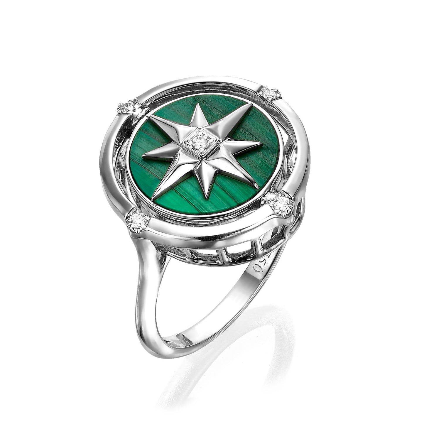 Reversible Compass Star & Pavé Diamond Ring