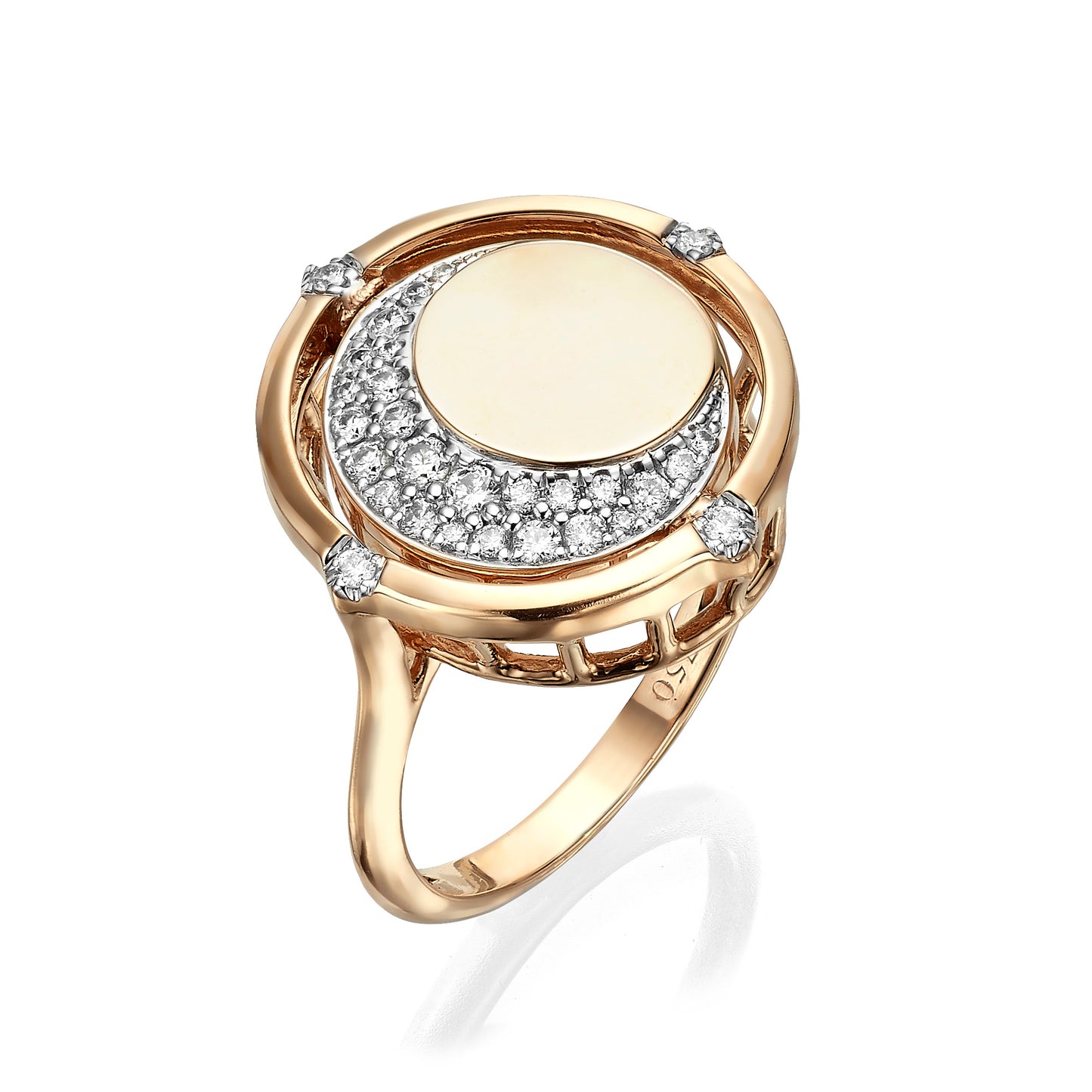 Reversible Compass Star & Pavé Diamond Ring