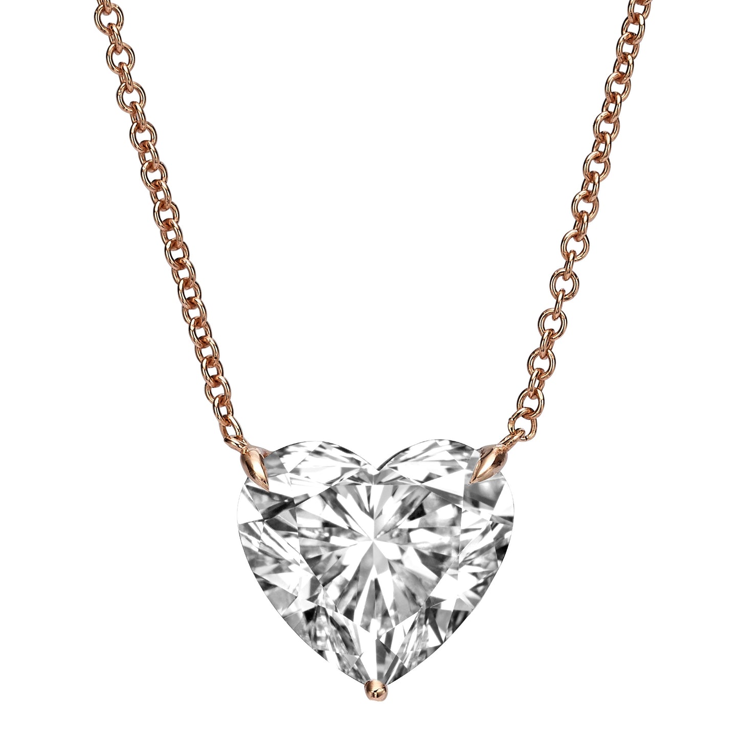 Heart Diamond Solitaire Necklace