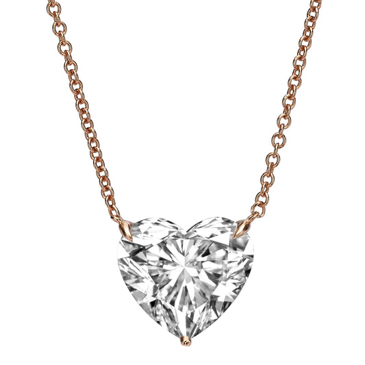 Heart Diamond Solitaire Necklace
