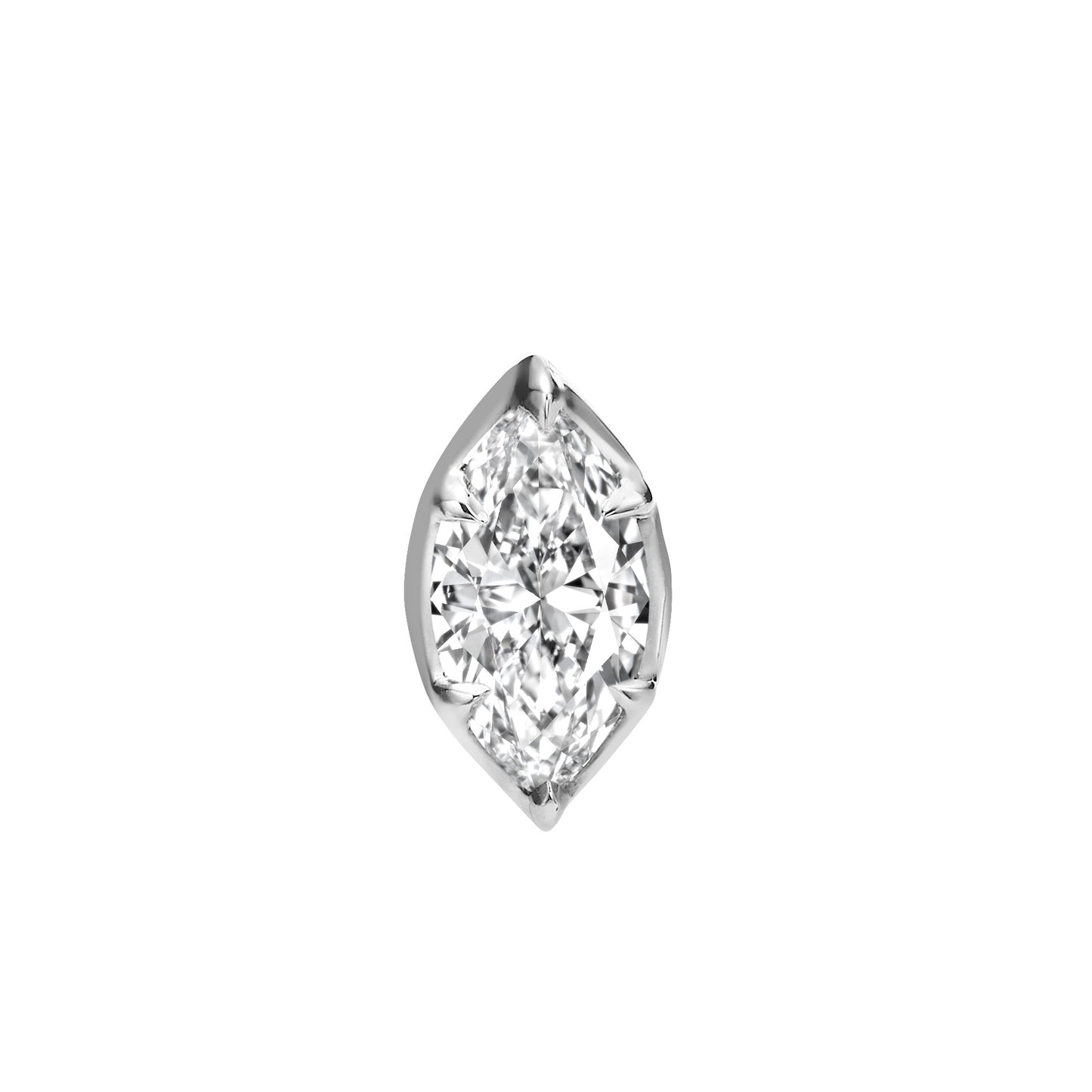 Bezel Claw Prong Marquise Diamond Studs