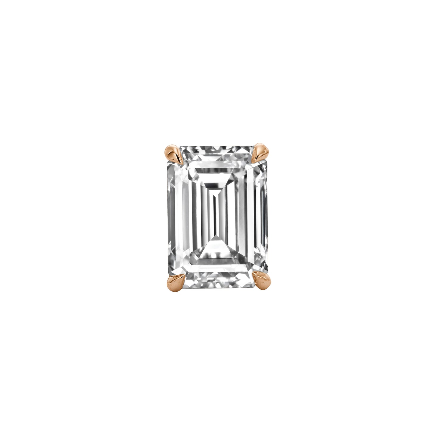 Classic Emerald Cut Stud Earring