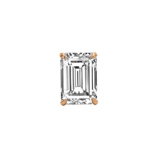 Classic Emerald Cut Stud Earring