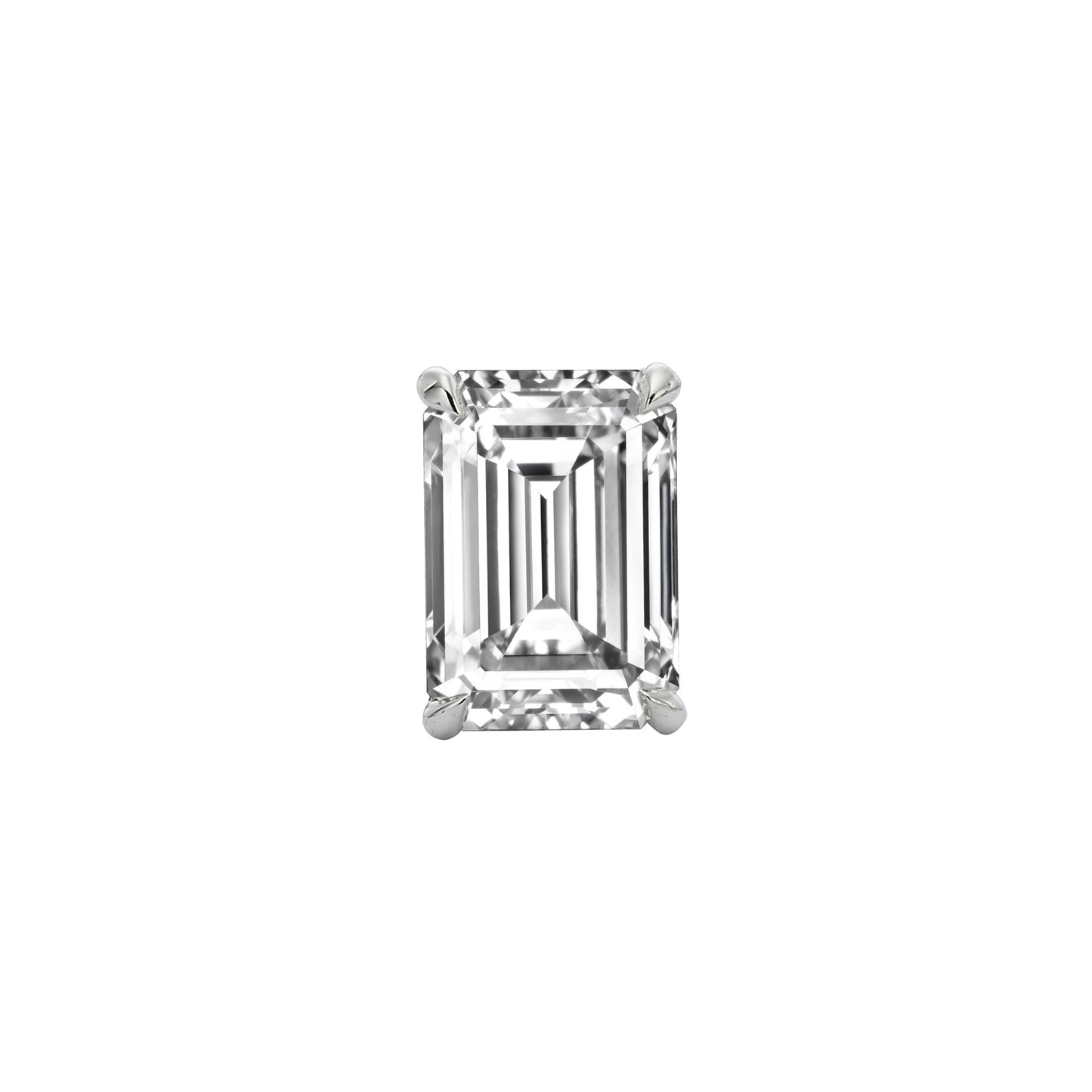 Classic Emerald Cut Stud Earring