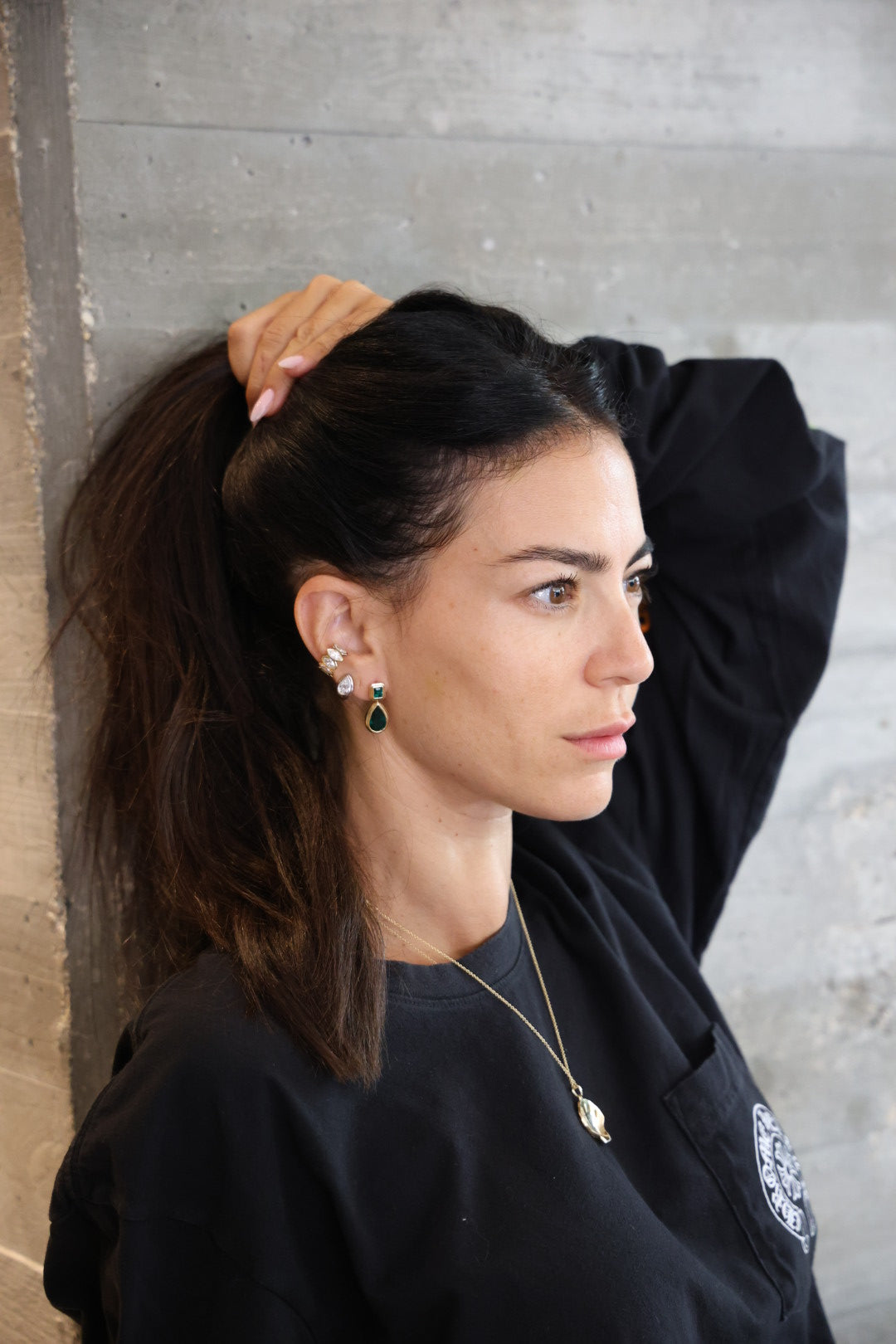 Emerald Duo Drop Earring