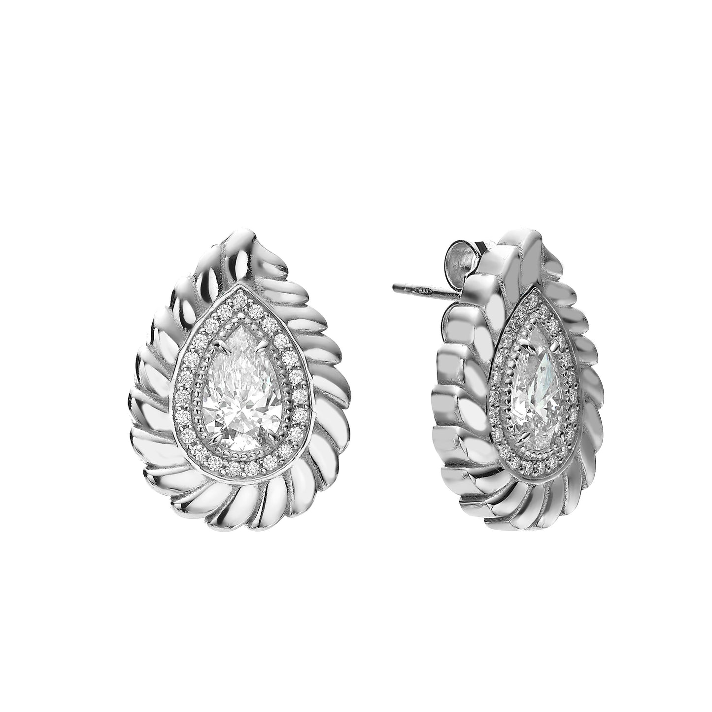 Textured Diamond Studs