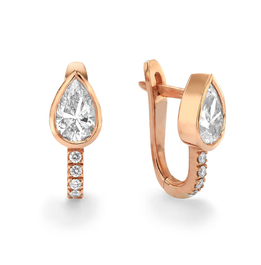 Pear Diamond Drop Earrings