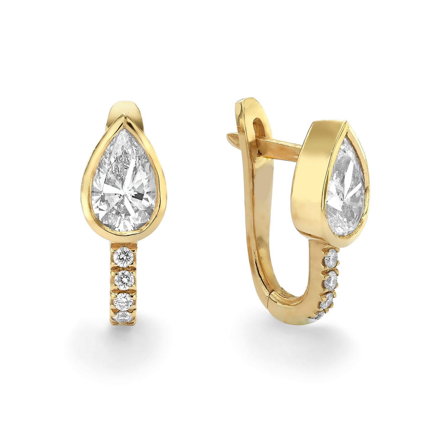 Pear Diamond Drop Earrings