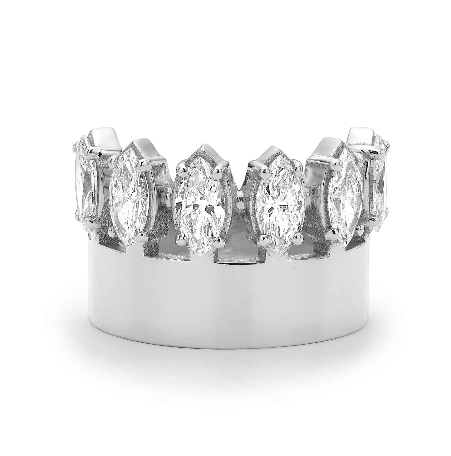 "The Crown" Marquise Diamond Band