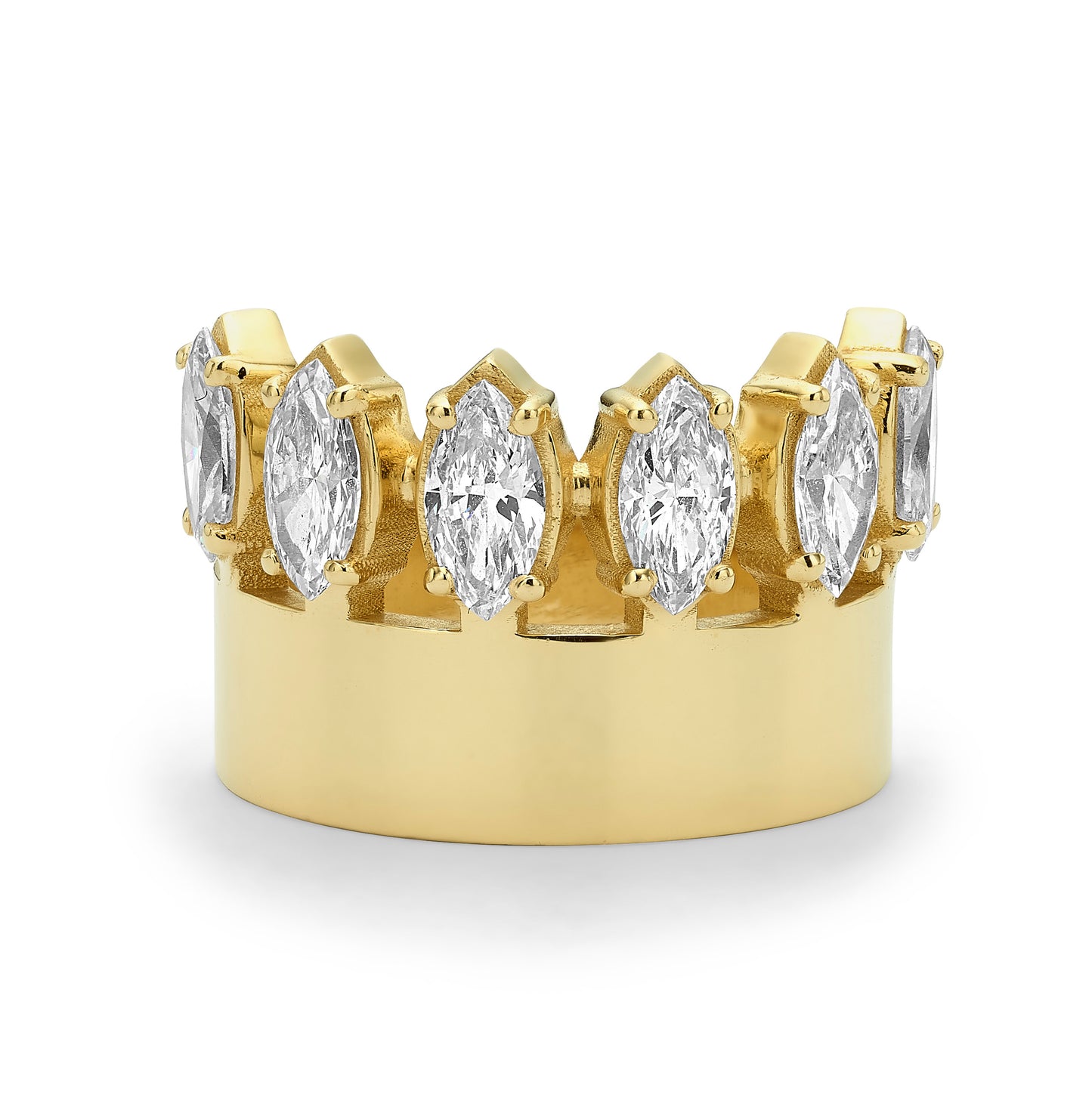 "The Crown" Marquise Diamond Band
